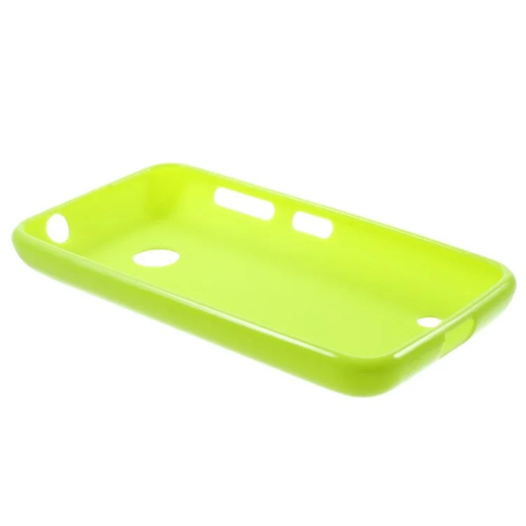 Solid Color Glossy TPU Gel Skin Case for Nokia Lumia 530 RM-1017 RM-1019 - Green