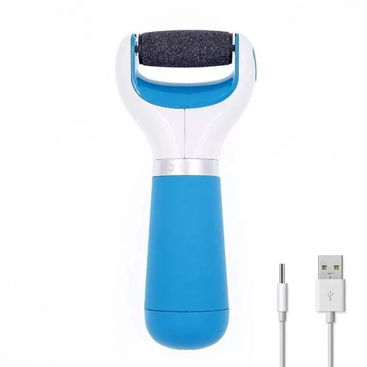 Electronic Pedicure Foot File Callus Remover Foot Care Tool Shaves with 2 Rollers - Blue