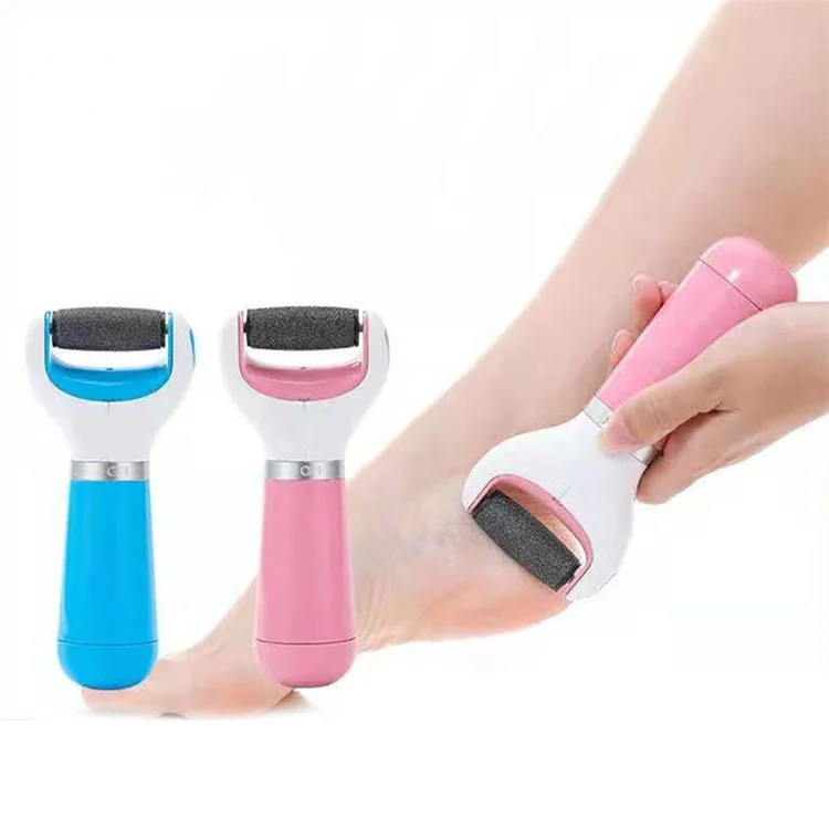 Electronic Pedicure Foot File Callus Remover Foot Care Tool Shaves with 2 Rollers - Blue