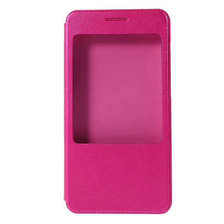 View Window Leather Stand Shell for Huawei Honor Play 4X - Rose