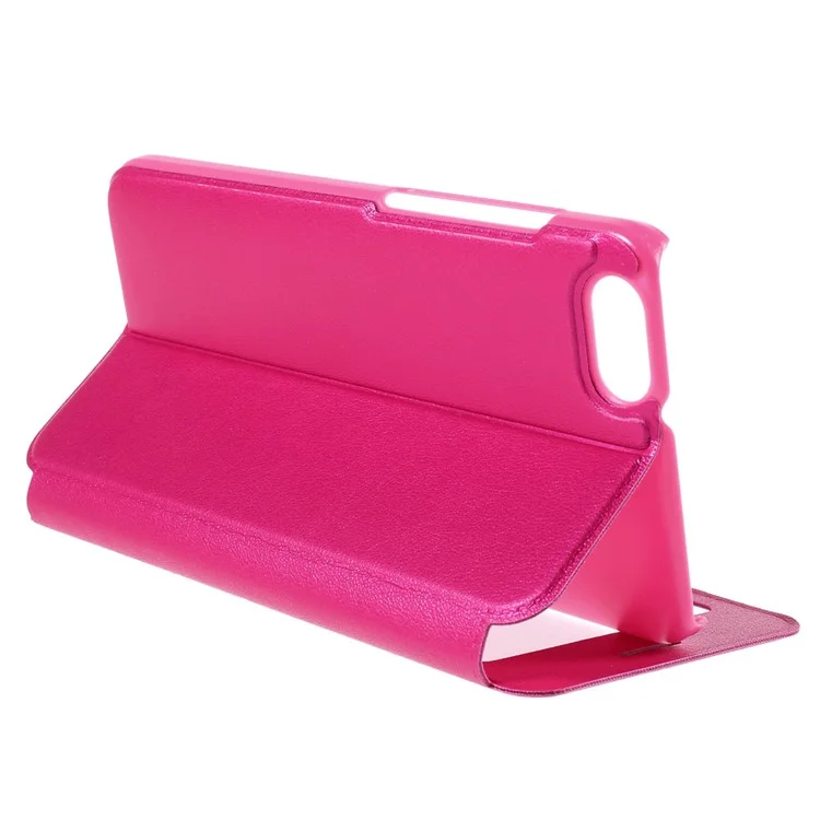 View Window Leather Stand Shell for Huawei Honor Play 4X - Rose