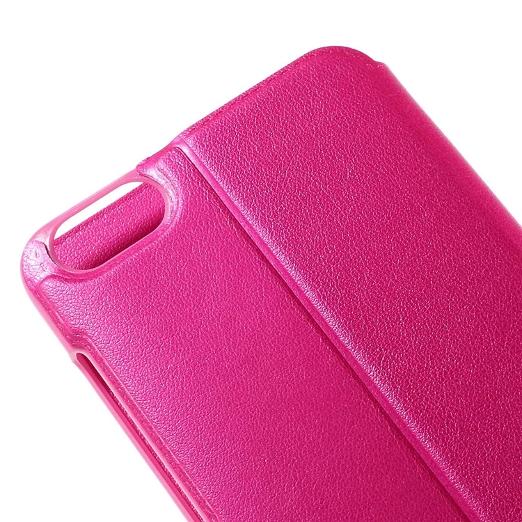 View Window Leather Stand Shell for Huawei Honor Play 4X - Rose