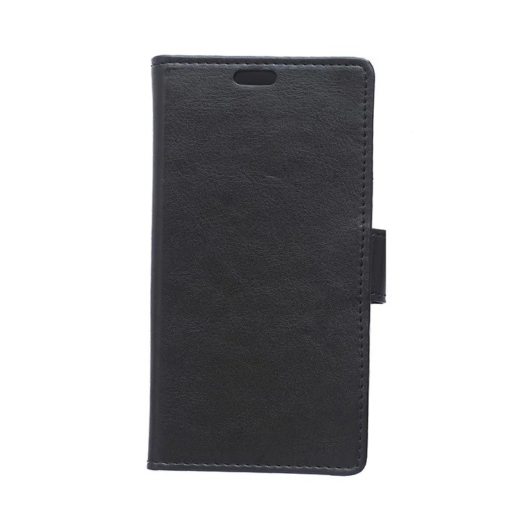 Crazy Horse Wallet Leather Stand Case for Huawei Ascend P8 Lite - Black