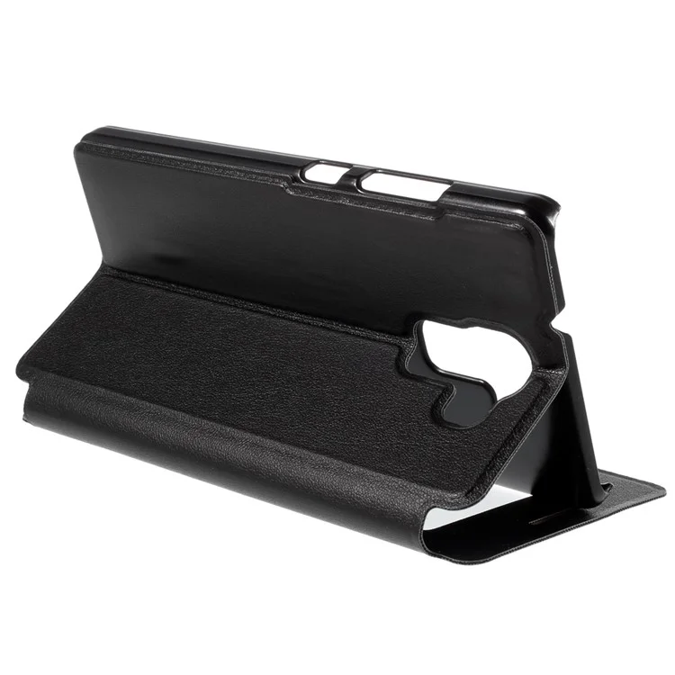 Multifunctional View Window Leather Phone Case for Huawei Honor 7 / 7 Premium - Black