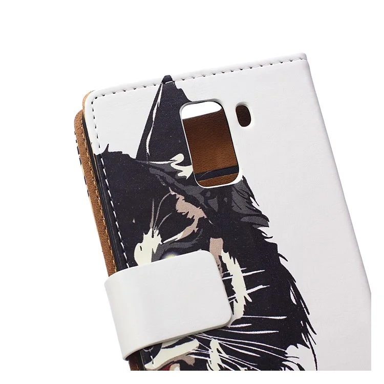 Flip Wallet Stand Leather Shell for Huawei Honor 7 / 7 Premium - Tiger Head