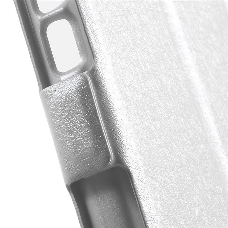 Dual View Window Leather Case for Huawei Honor 4A / Y6 with Stand - White