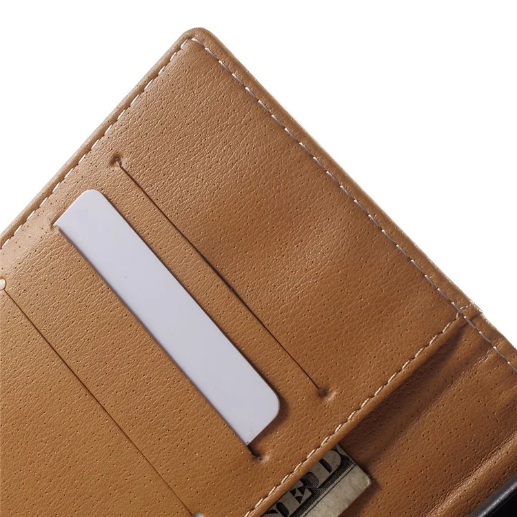 Leather Wallet Case for Huawei Ascend P8 Lite - Blue Damask and Crown