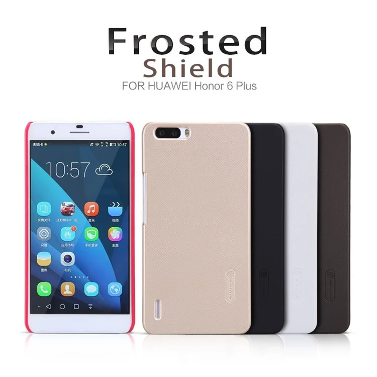 NILLKIN for Huawei Honor 6 Plus 6X Super Frosted Shield Hard Back Case w/ Screen Protector - Champagne
