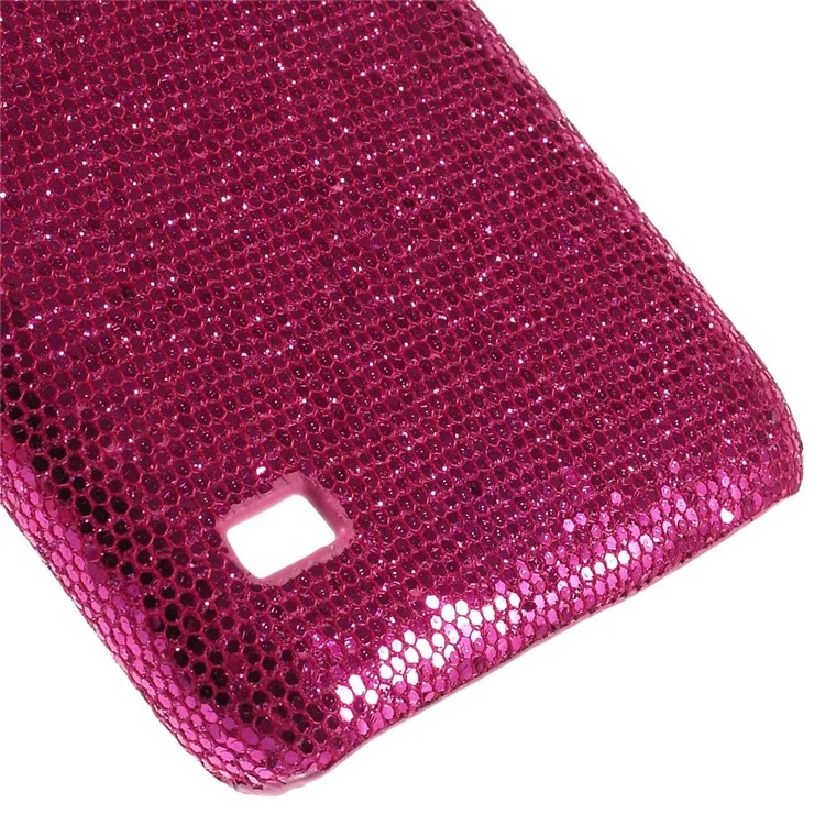 Glittery Sequins Coated Hard Cover Case for Huawei Ascend Y550 - Rose