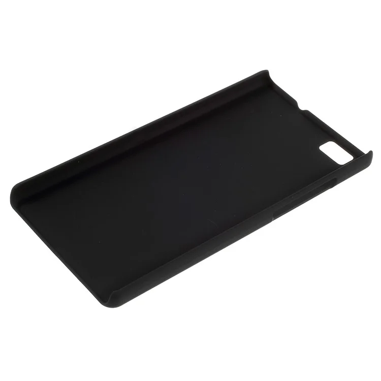 Rubberized Hard Plastic Case for Huawei Ascend P8 Lite - Black