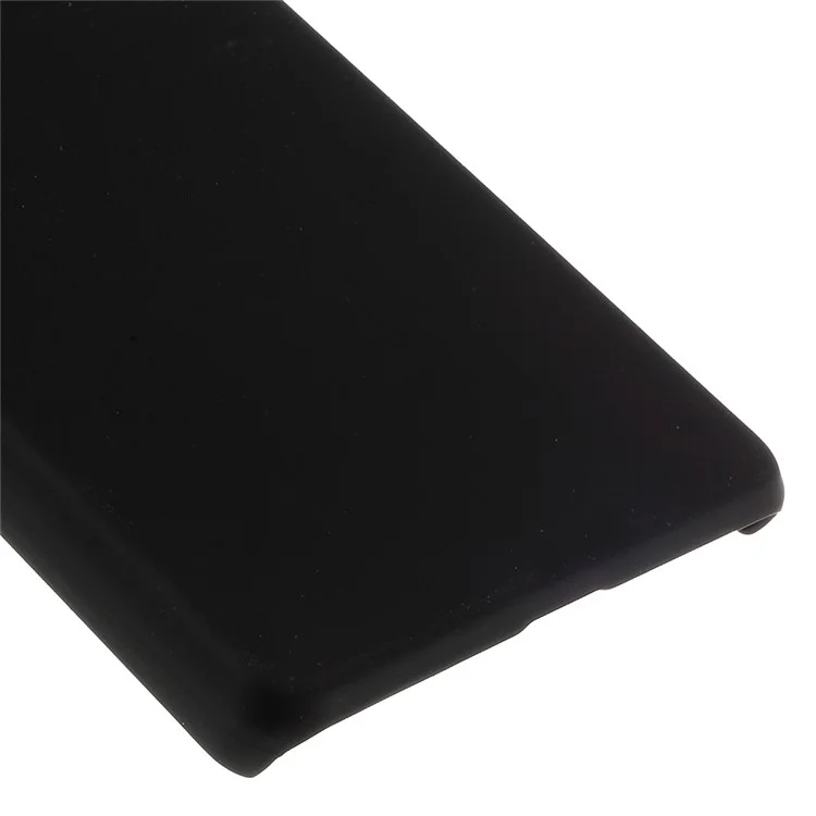 Rubberized Hard Plastic Case for Huawei Ascend P8 Lite - Black