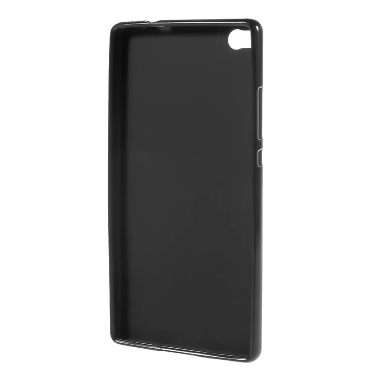 Matte Soft TPU Gel Case for Huawei Ascend P8 - Black