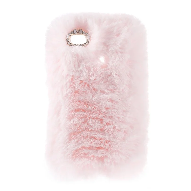 Soft Fur Coated Rhinestone TPU Cover for Huawei P9 Lite/G9 Lite - Pink