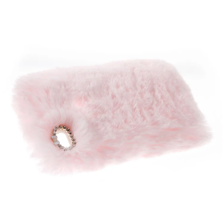 Soft Fur Coated Rhinestone TPU Cover for Huawei P9 Lite/G9 Lite - Pink