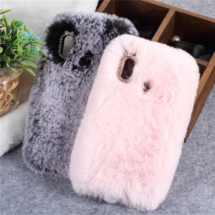 Soft Fur Coated TPU Phone Case for Huawei P20 Lite / Nova 3e - Grey