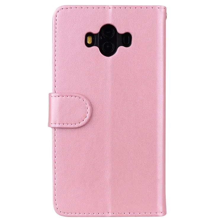 Unicorn Pattern Flash Powder Leather Wallet Stand Case for Huawei Mate 10 - Rose Gold
