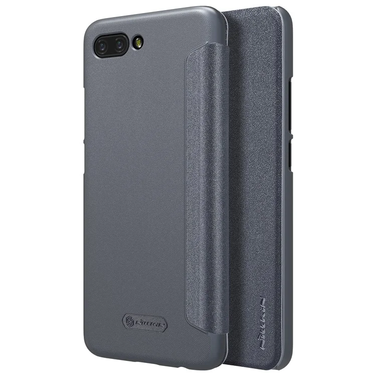 NILLKIN Sparkle Series for Huawei Honor 10 Flip Leather Mobile Phone Case Cover - Black