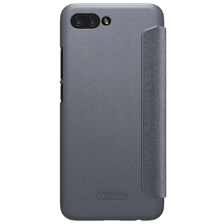 NILLKIN Sparkle Series for Huawei Honor 10 Flip Leather Mobile Phone Case Cover - Black