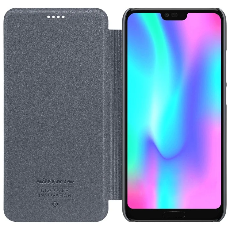 NILLKIN Sparkle Series for Huawei Honor 10 Flip Leather Mobile Phone Case Cover - Black