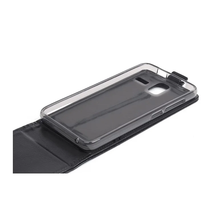 Crazy Horse Leather Case Vertical Flip for Lenovo S580 - Black