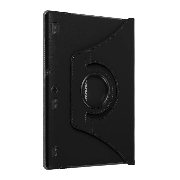 Litchi Texture Rotating Stand Leather Case for Lenovo TAB 2 A10-70 - Black