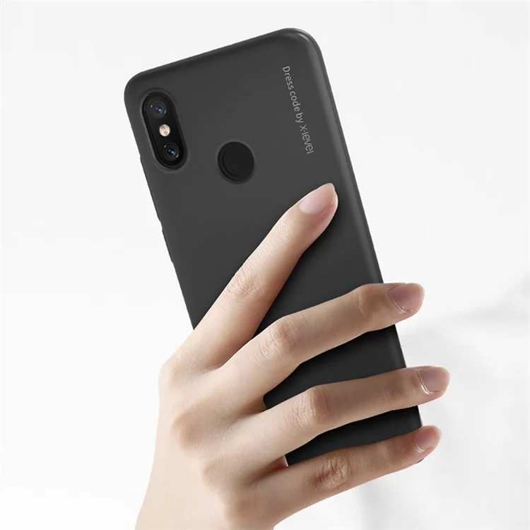 X-LEVEL Knight Series Matte Hard PC Back Phone Case for Xiaomi Mi 8 (6.21-inch) - Black