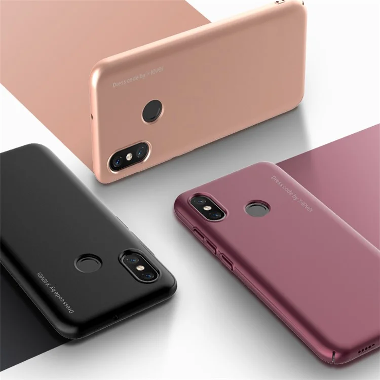 X-LEVEL Knight Series Matte Hard PC Back Phone Case for Xiaomi Mi 8 (6.21-inch) - Black