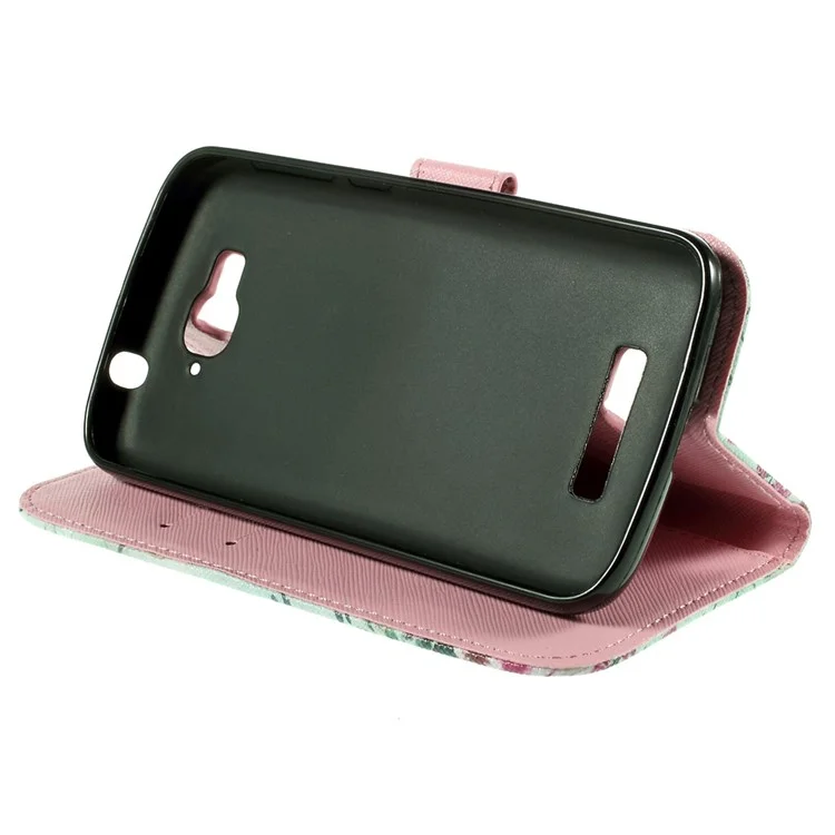 Callfree Wallet Leather Case for Alcatel One Touch Pop C7 OT-7040E - Eiffel Tower and Flowers