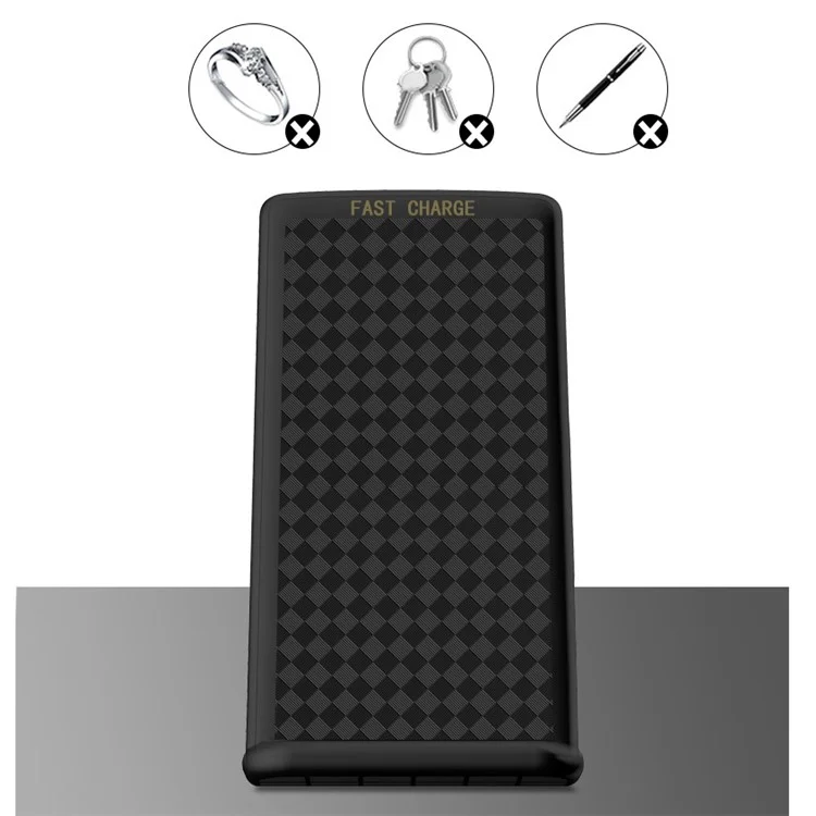 Multifunctional Ports Qi Wireless Charger Stand for iPhone Samsung LG Etc - Black