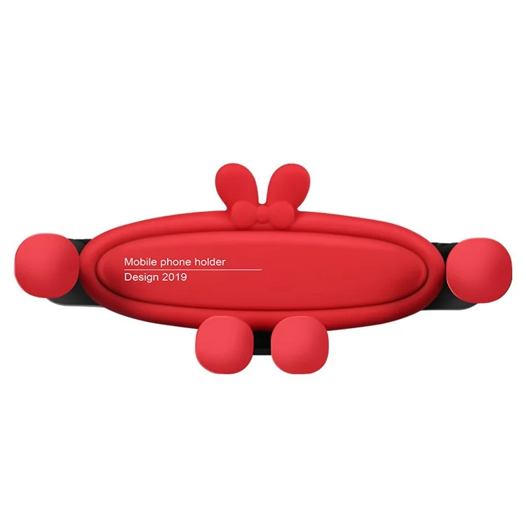 Universal Car Holder Air Outlet Mount Cell Phone Holder Gravity Sensor Support Bracket - Red