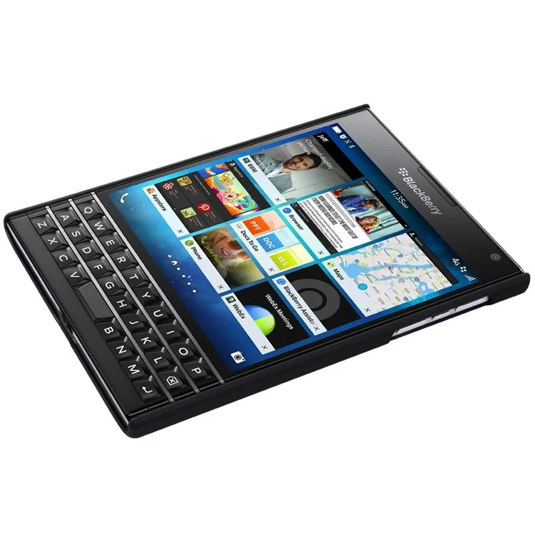 Black NILLKIN Super Frosted Shield PC Cover for BlackBerry Passport Q30 w/ Screen Protector