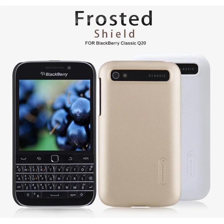 NILLKIN for Blackberry Classic Q20 Super Frosted Shield Hard Plastic Case w/ Screen Protector - Black