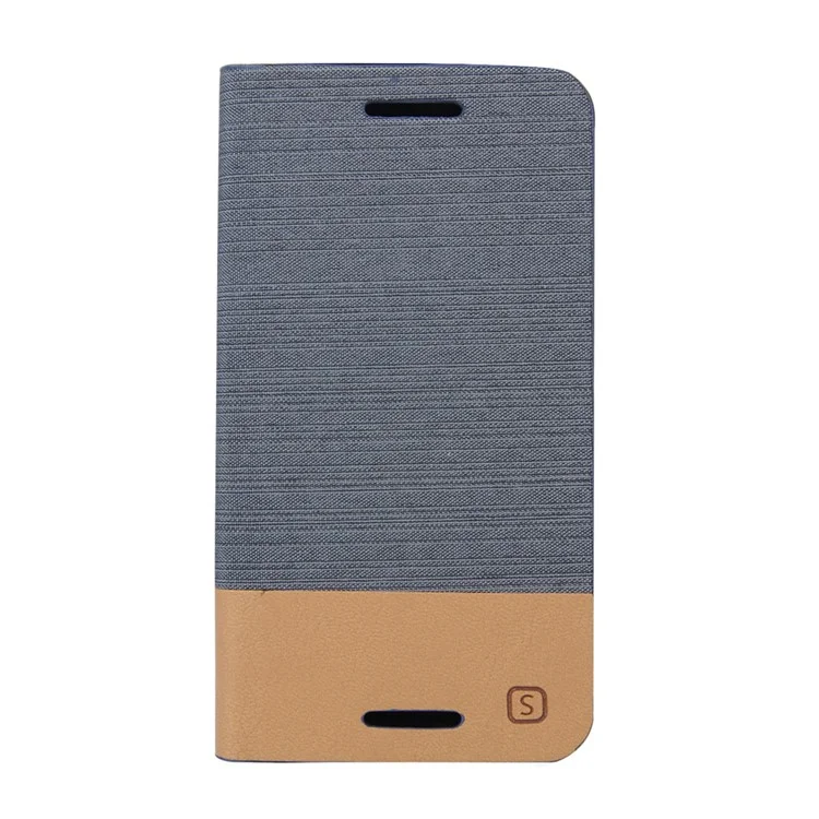 Assorted Color Linen Leather Stand Case for Motorola Moto G 3rd Gen XT1541 XT1543 - Dark Grey