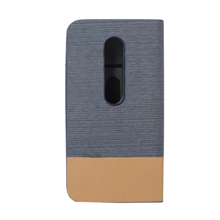 Assorted Color Linen Leather Stand Case for Motorola Moto G 3rd Gen XT1541 XT1543 - Dark Grey