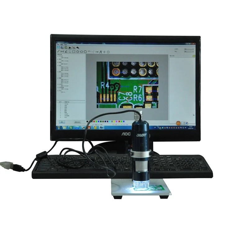 HOT U03 2.0MP 8-LED 1X-500X USB Digital Microscope Magnifier with Stand for Windows XP/Vista/7/8