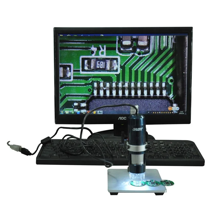 HOT U03 2.0MP 8-LED 1X-500X USB Digital Microscope Magnifier with Stand for Windows XP/Vista/7/8