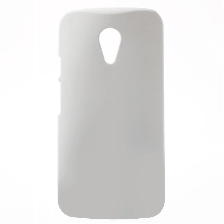 White Rubberized Plastic Hard Cover for Motorola Moto G2 G (2nd gen) XT1063 XT1072 / Dual SIM