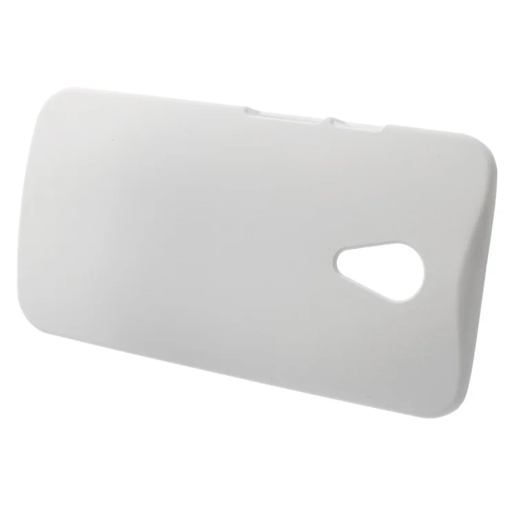 White Rubberized Plastic Hard Cover for Motorola Moto G2 G (2nd gen) XT1063 XT1072 / Dual SIM