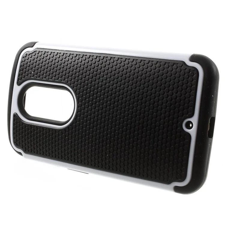 Football Grain PC + Silicone Hybrid Case for Motorola Moto X2 XT1097 X+1 - White