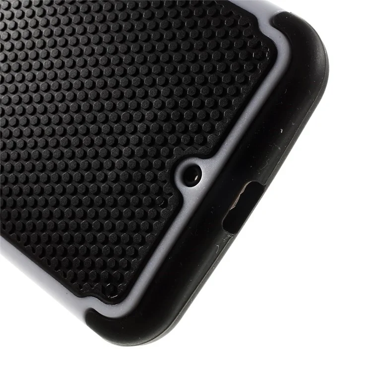 Football Grain PC + Silicone Hybrid Case for Motorola Moto X2 XT1097 X+1 - White