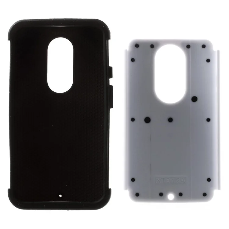 Football Grain PC + Silicone Hybrid Case for Motorola Moto X2 XT1097 X+1 - White