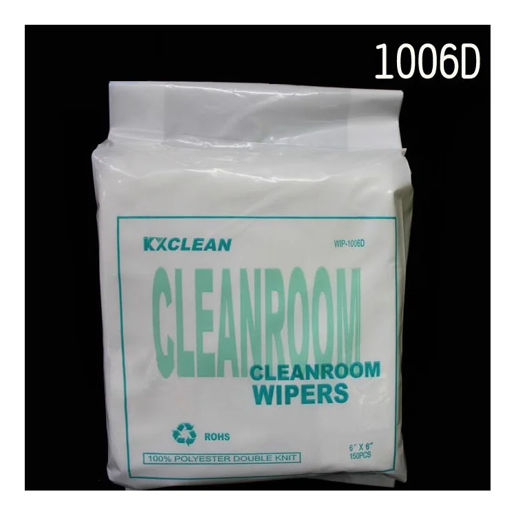 1006D Polyester Clean Eluesses Anti-statiques Tissu D'essuyage 150pcs / Pack