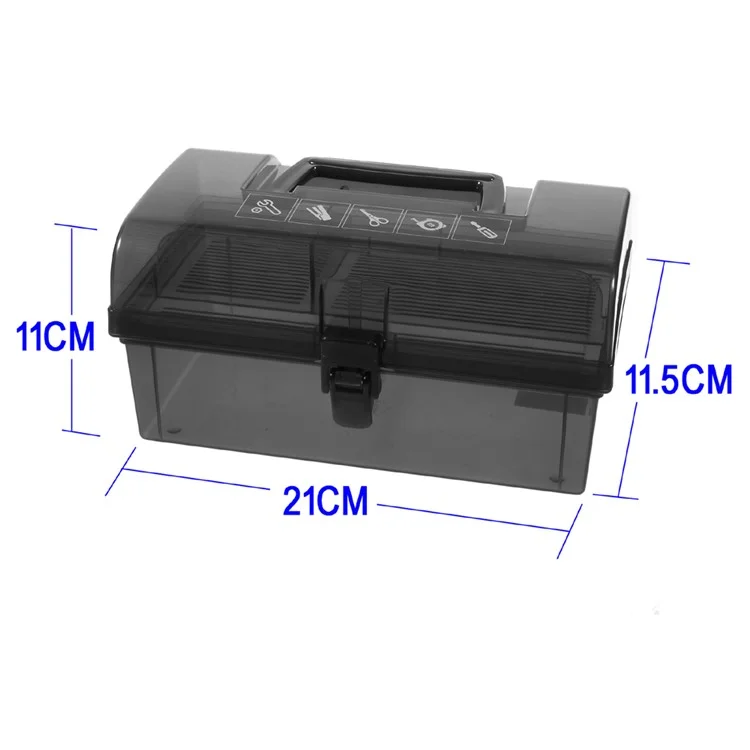 TCM-7732 Double-layered Practical PP Tool Storage Box, Size: 210 x 110 x 115mm