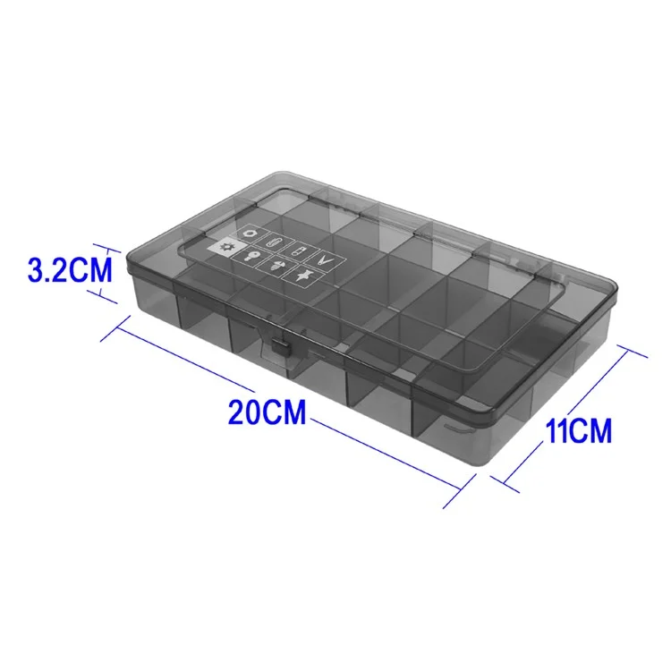 Components Repair Parts Storage Box 18 Compartments Trays
