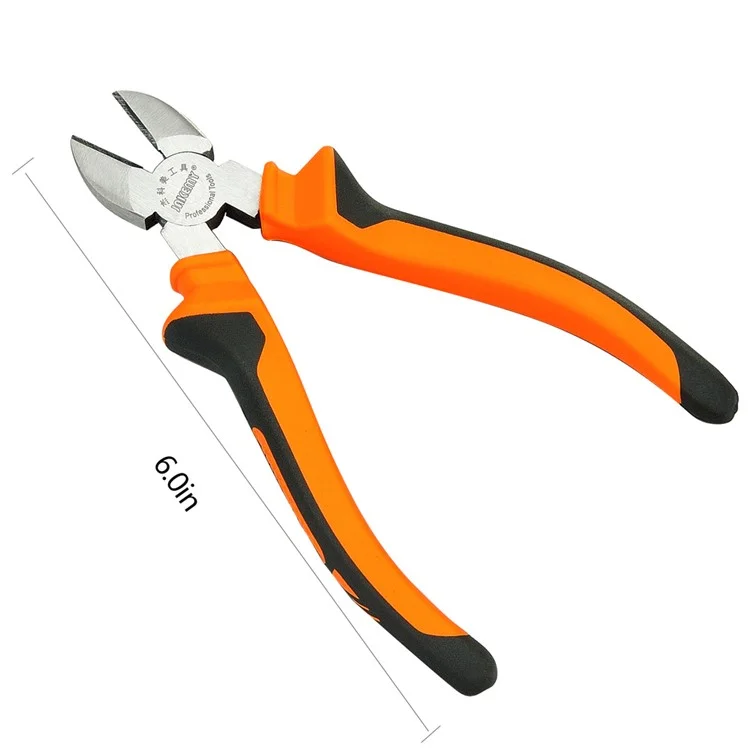 JAKEMY JM-CT1-2 6.0-inch Hardware Tool Non-slip Diagonal Pliers