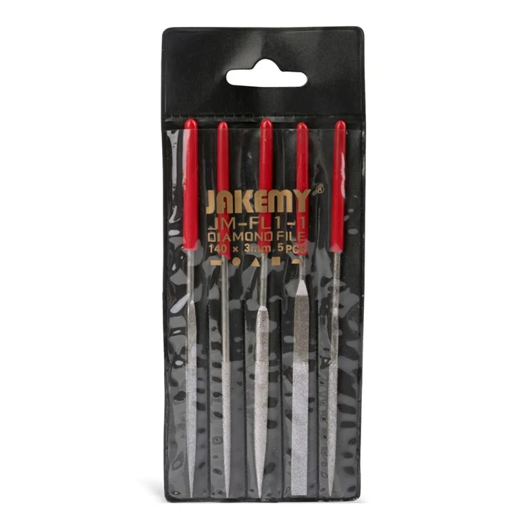 JAKEMY JM-FL1-1 5PCS/Lot Diamante Shaping Rasp Small Woodworking Rasp Half Round Triangular Flat Quartet