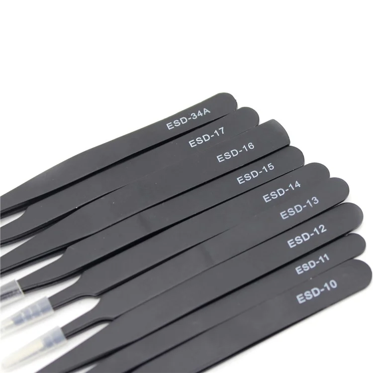 9-in-1 Professional Anti-static Tweezers Set