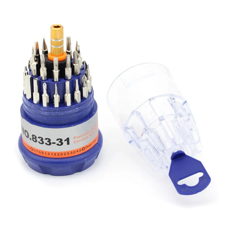 31-in-1 Precision Screwdriver Disassembly Repair Tool Set for iPhone Samsung Etc. (P833-31)