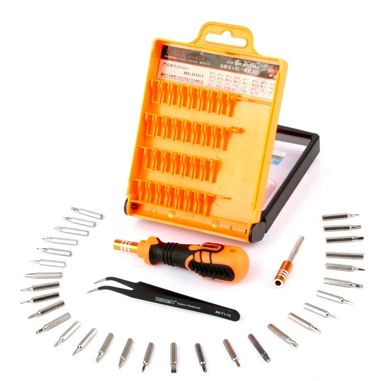 JAKEMY 33-in-1 Versatile Hardware Screwdriver Tool Kit CR-V Steel Bits (JM-8101)