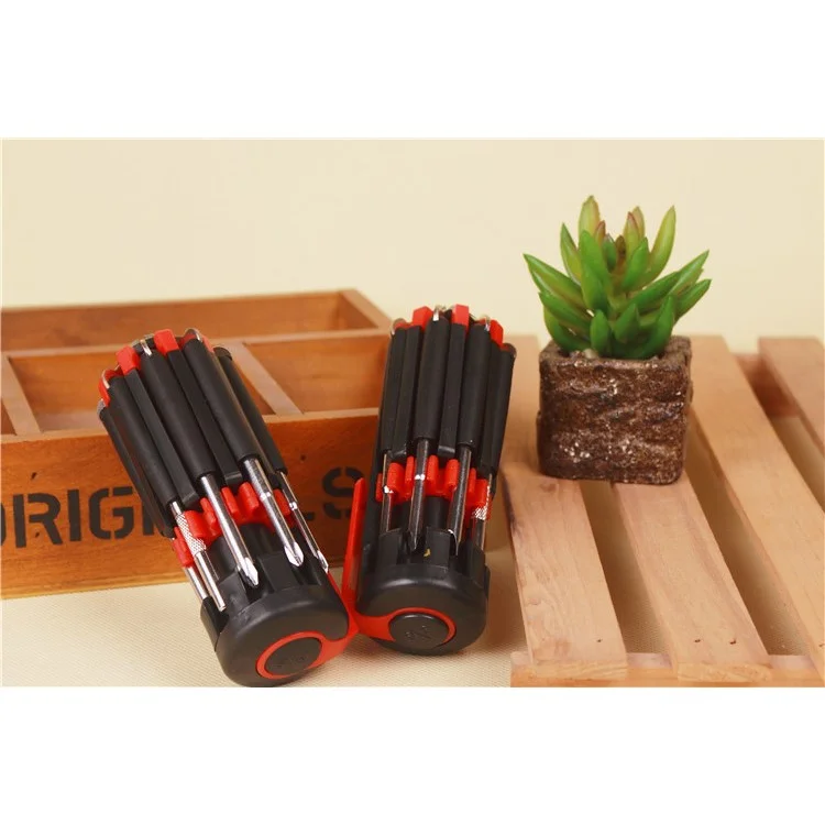 8 in 1 Multi Portable Screwdriver Tools Set with 6-LED Torch